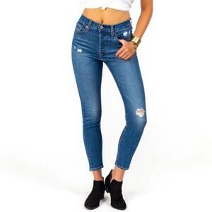 Levi’s wedgie high rise skinny jeans pacific wave sz 26